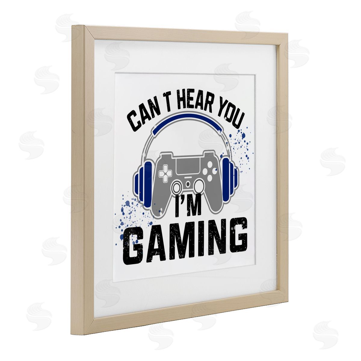 Kim Allen Can't Hear Gaming Birch Framed Print Under Glass with White Mat Wall Art