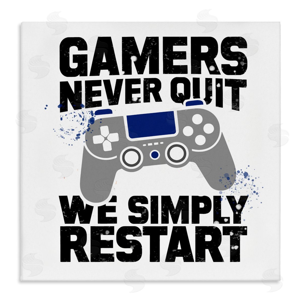 Kim Allen Simply Restart Gamer Motivation Canvas Wall Art Print