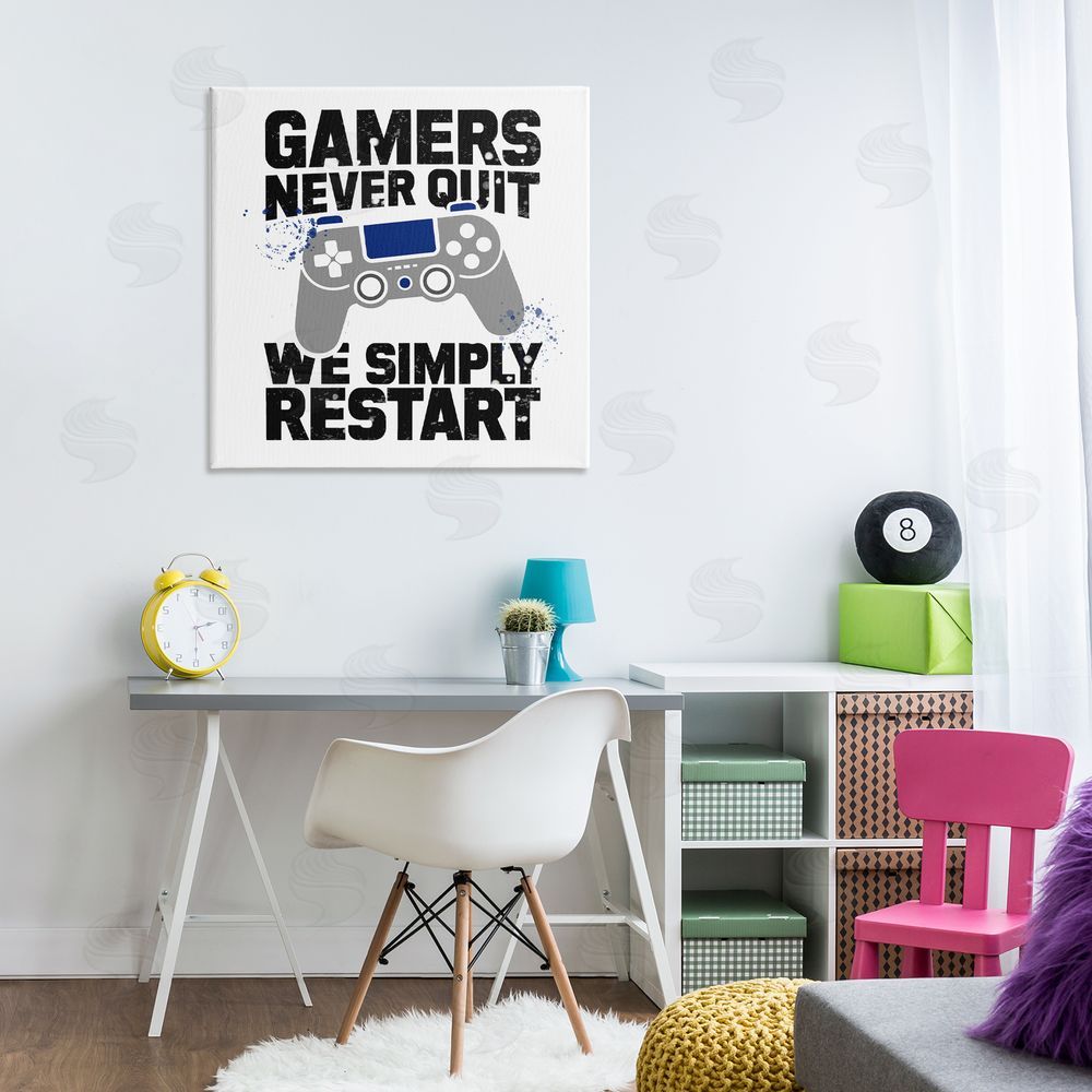 Kim Allen Simply Restart Gamer Motivation Canvas Art on Wall
