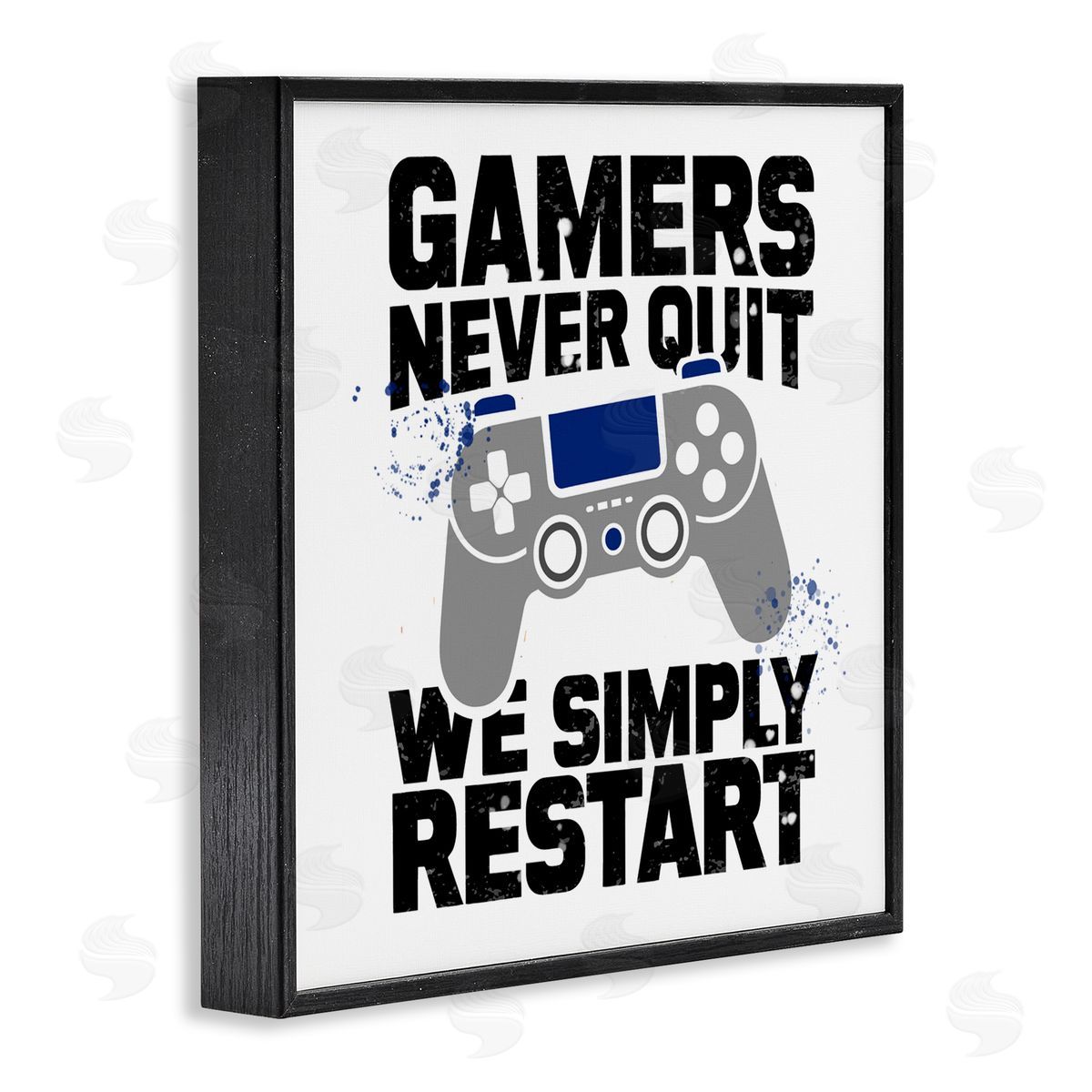 Kim Allen Simply Restart Gamer Motivation Black Framed Giclee Wall Art Print