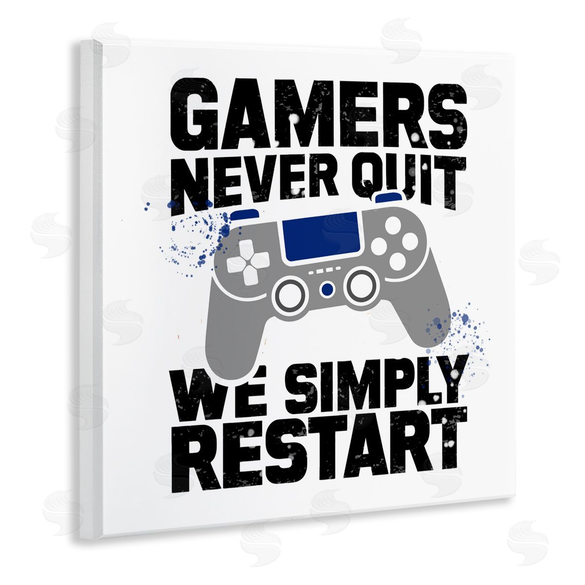 Kim Allen Simply Restart Gamer Motivation Wall Plaque Art Print