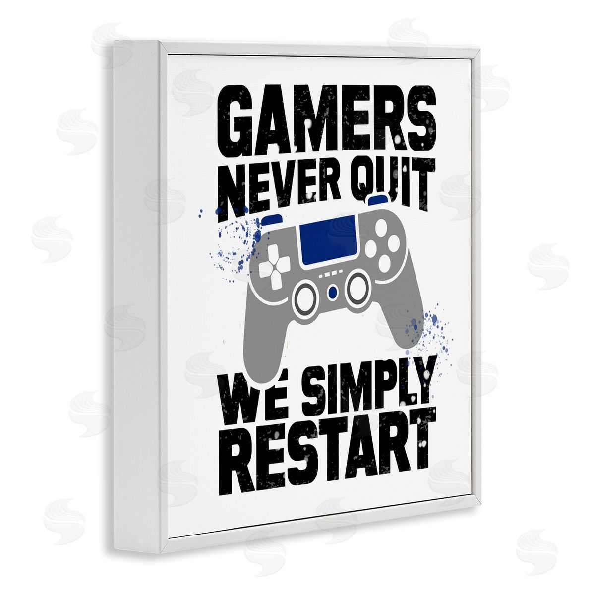 Kim Allen Simply Restart Gamer Motivation White Framed Giclee Wall Art Print