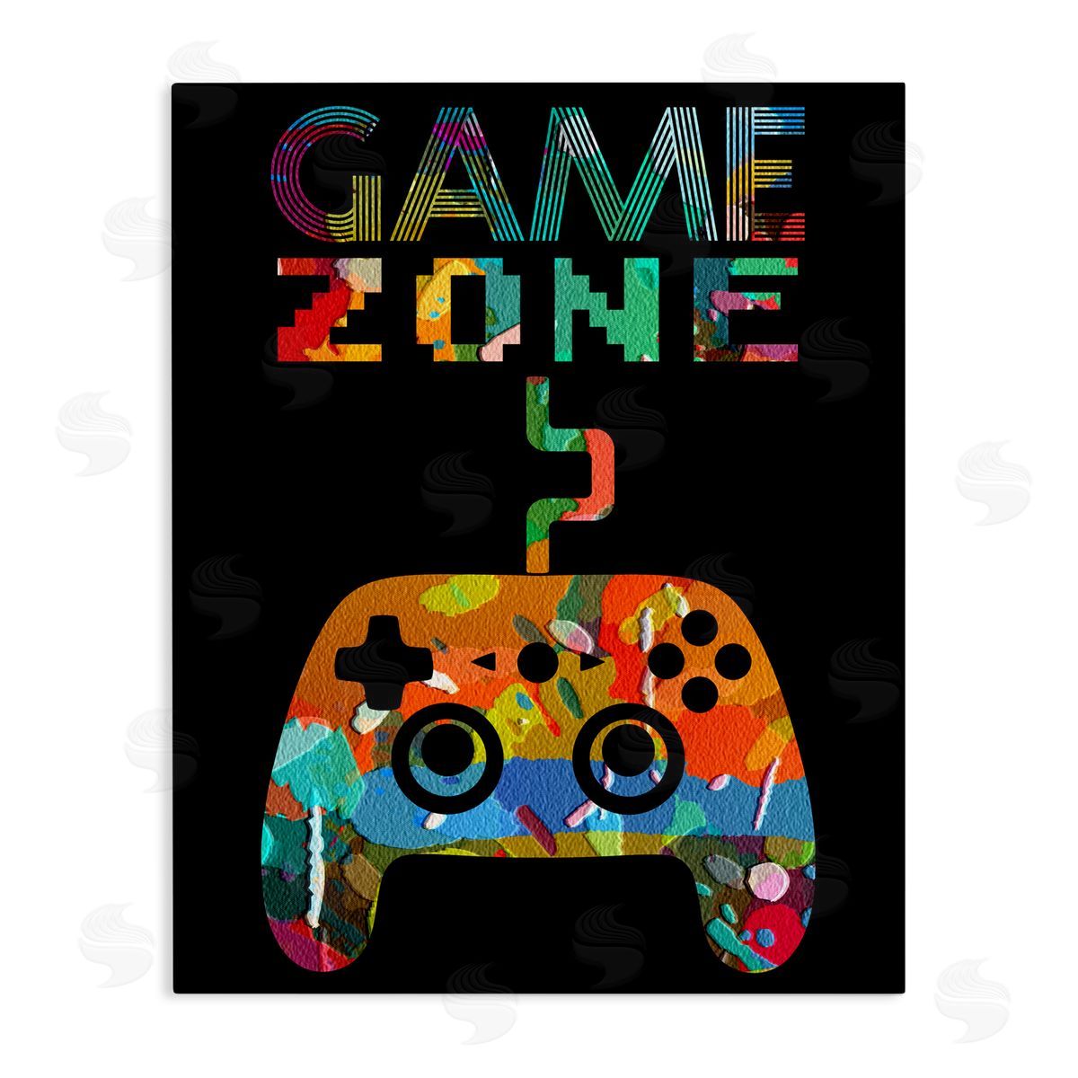 Marcus Prime Collaged Retro Game Zone Canvas Wall Art Print
