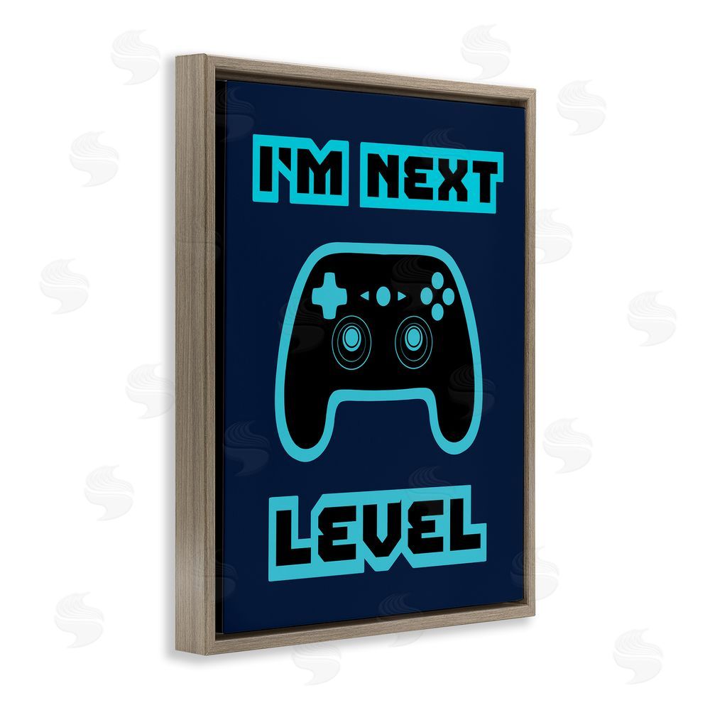 Marcus Prime I'm Next Level Retro Brown Floating Frame Canvas Wall Art Print