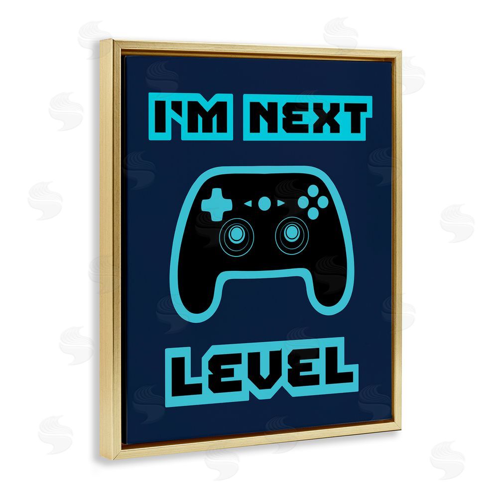 Marcus Prime I'm Next Level Retro Gold Floating Frame Canvas Wall Art Print