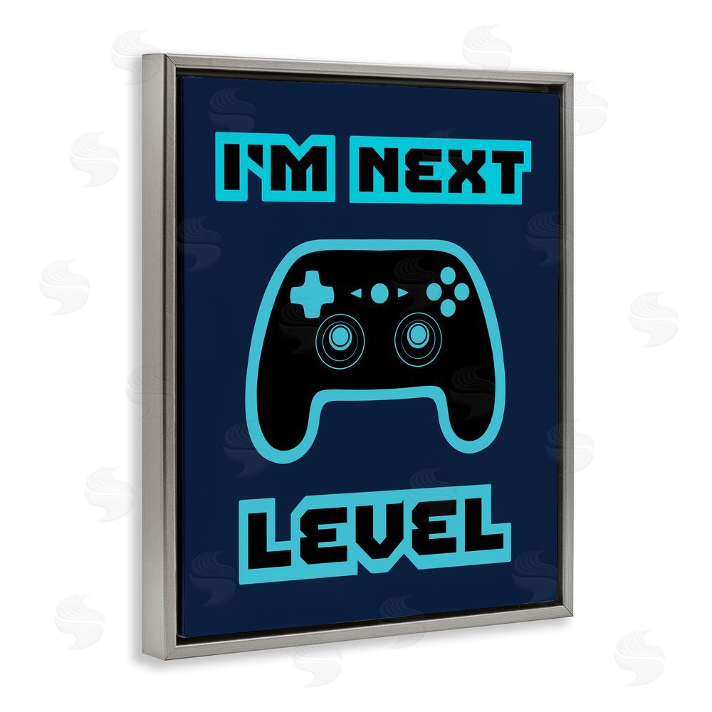 Marcus Prime I'm Next Level Retro Gray Floating Frame Canvas Wall Art Print
