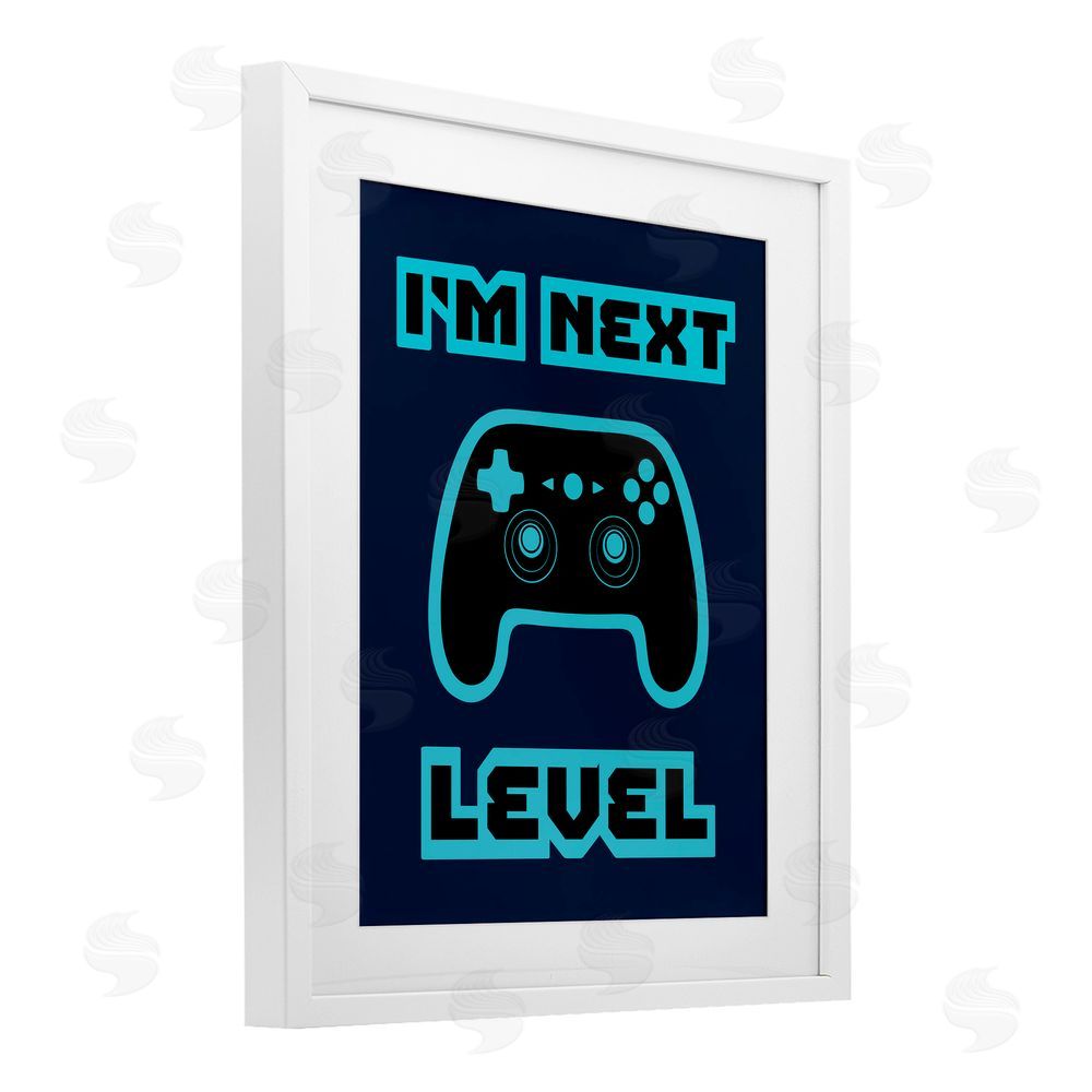 Marcus Prime I'm Next Level Retro White Framed Print Under Glass with Mat Wall Art