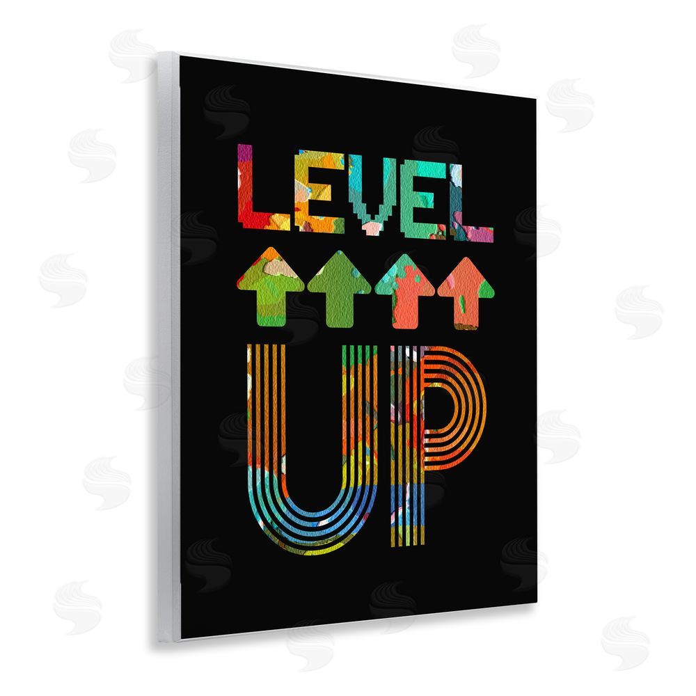 Marcus Prime Collaged Retro Level Up Wall Plaque Art Print