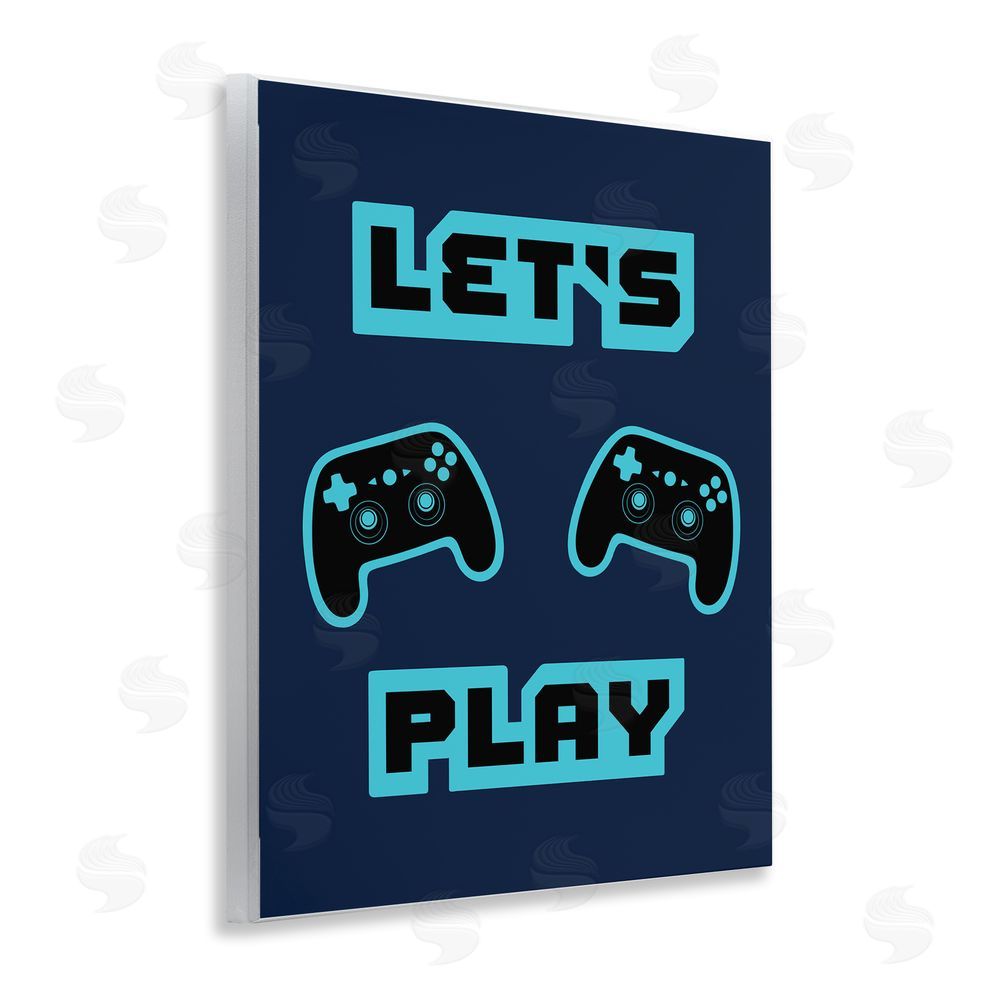 Marcus Prime Let's Play Blue Retro Gamer Wall Plaque Art Print