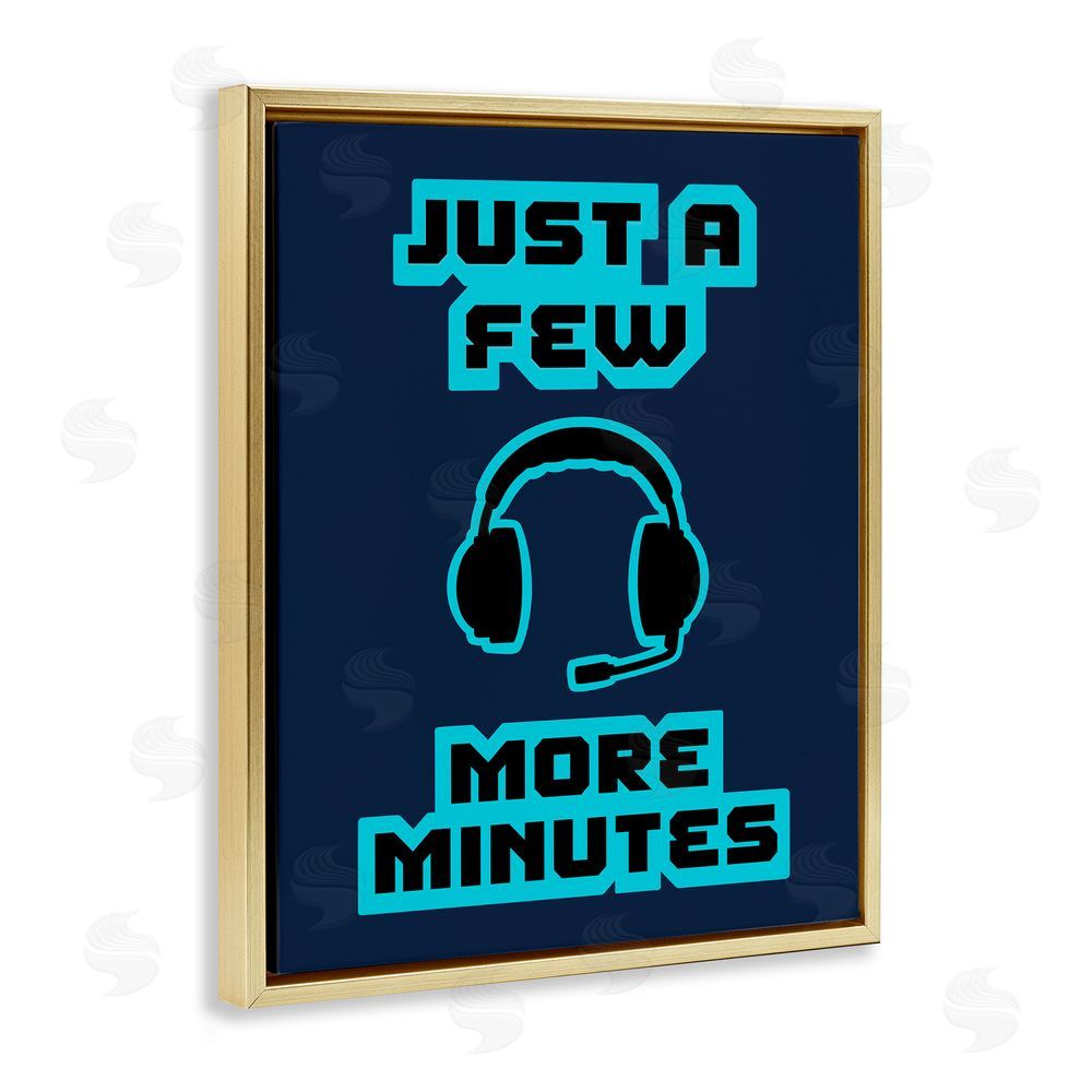 Marcus Prime Few More Minutes Retro Gold Floating Frame Canvas Wall Art Print