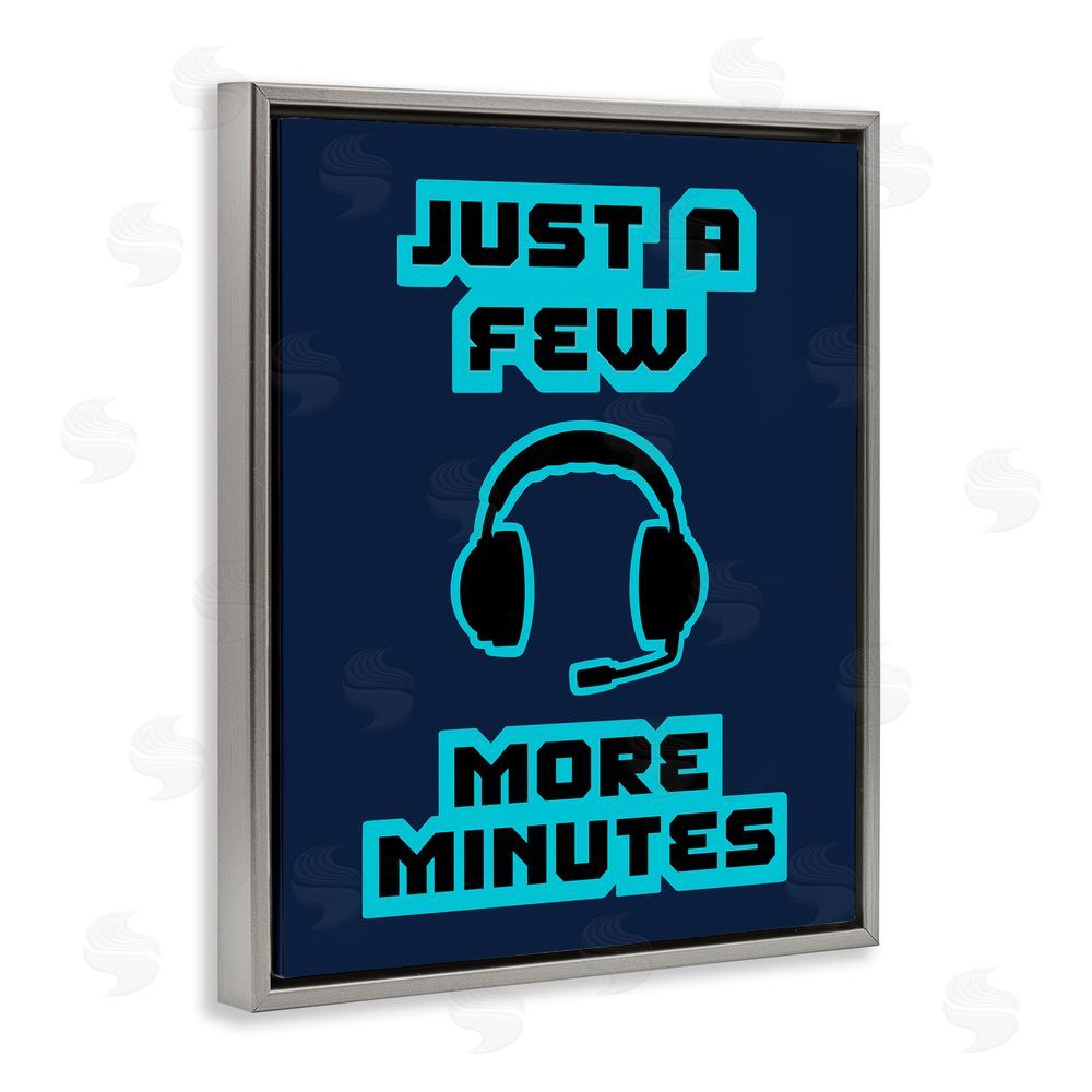 Marcus Prime Few More Minutes Retro Gray Floating Frame Canvas Wall Art Print