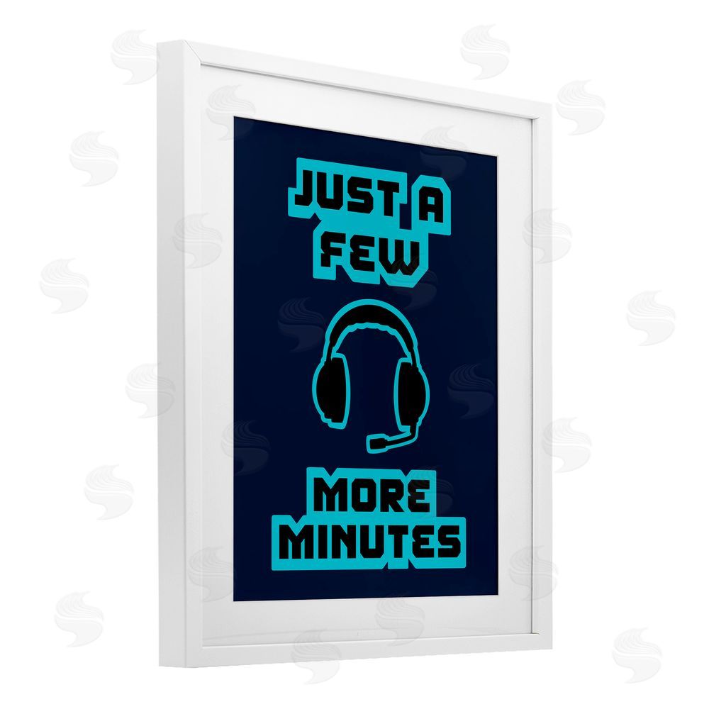 Marcus Prime Few More Minutes Retro White Framed Print Under Glass with Mat Wall Art