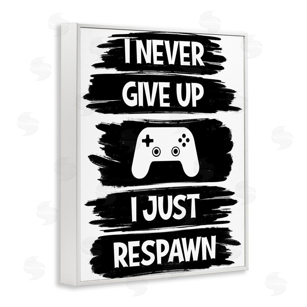 Marcus Prime Never Give Up Just Respawn White Framed Giclee Wall Art Print
