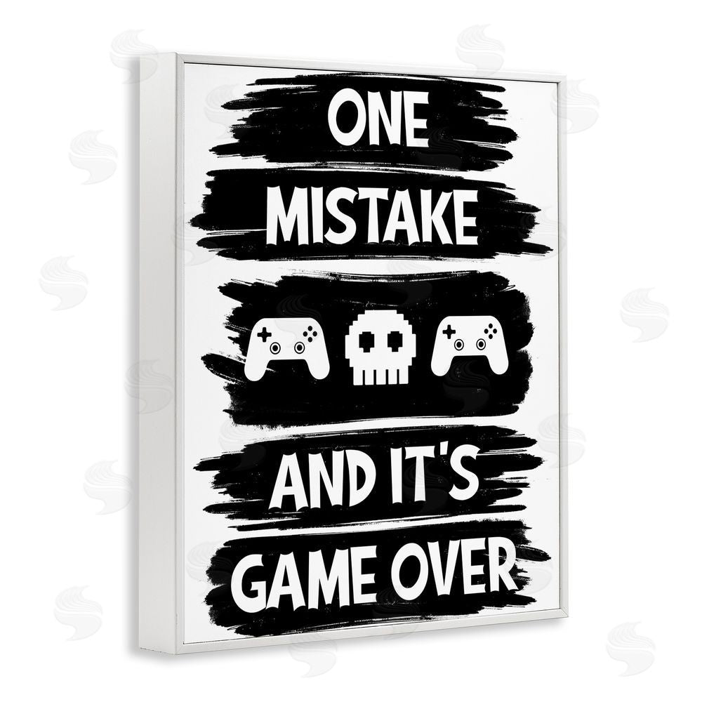 Marcus Prime One Mistake It's Game Over White Framed Giclee Wall Art Print