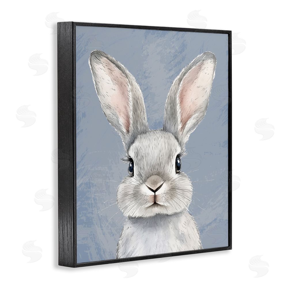Christine Simpson Art Sweet Woodland Rabbit Black Framed Giclee Wall Art Print