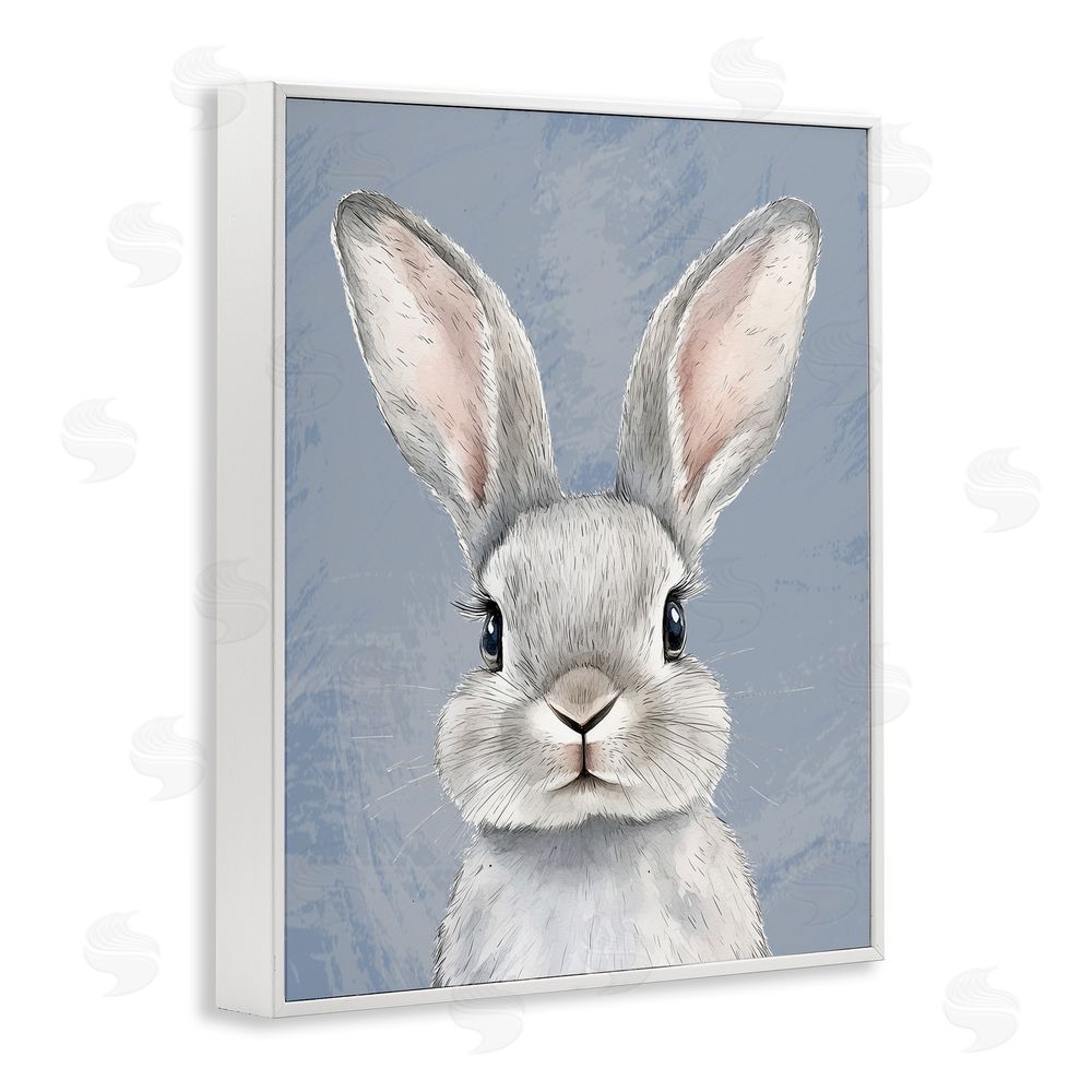 Christine Simpson Art Sweet Woodland Rabbit White Framed Giclee Wall Art Print