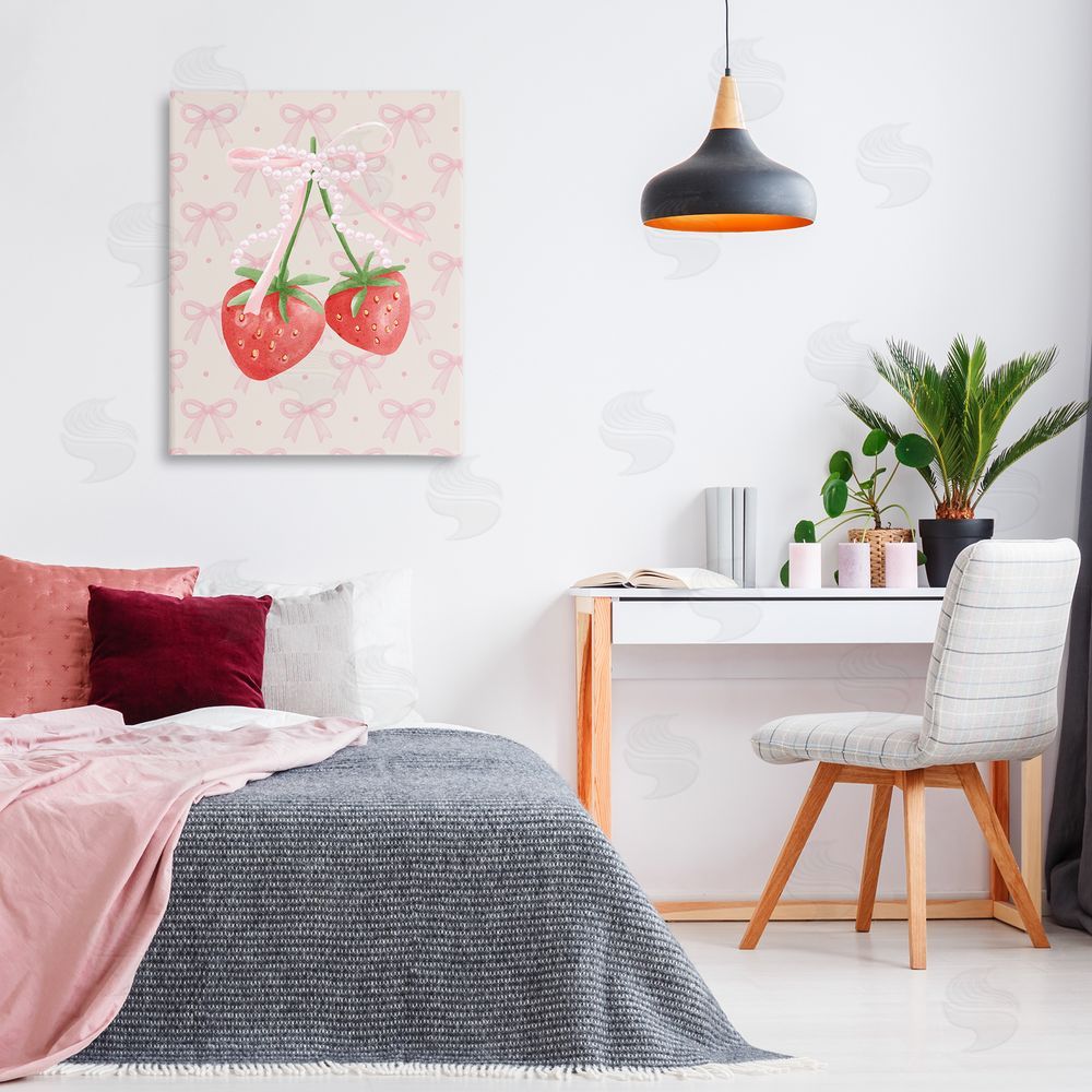 Jesse Keith Bows & Berries Strawberry Canvas Art on Wall