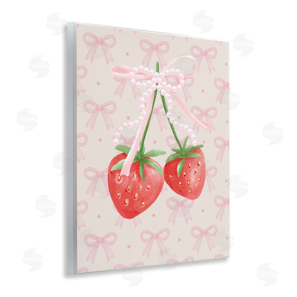 Jesse Keith Bows & Berries Strawberry Wall Plaque Art Print