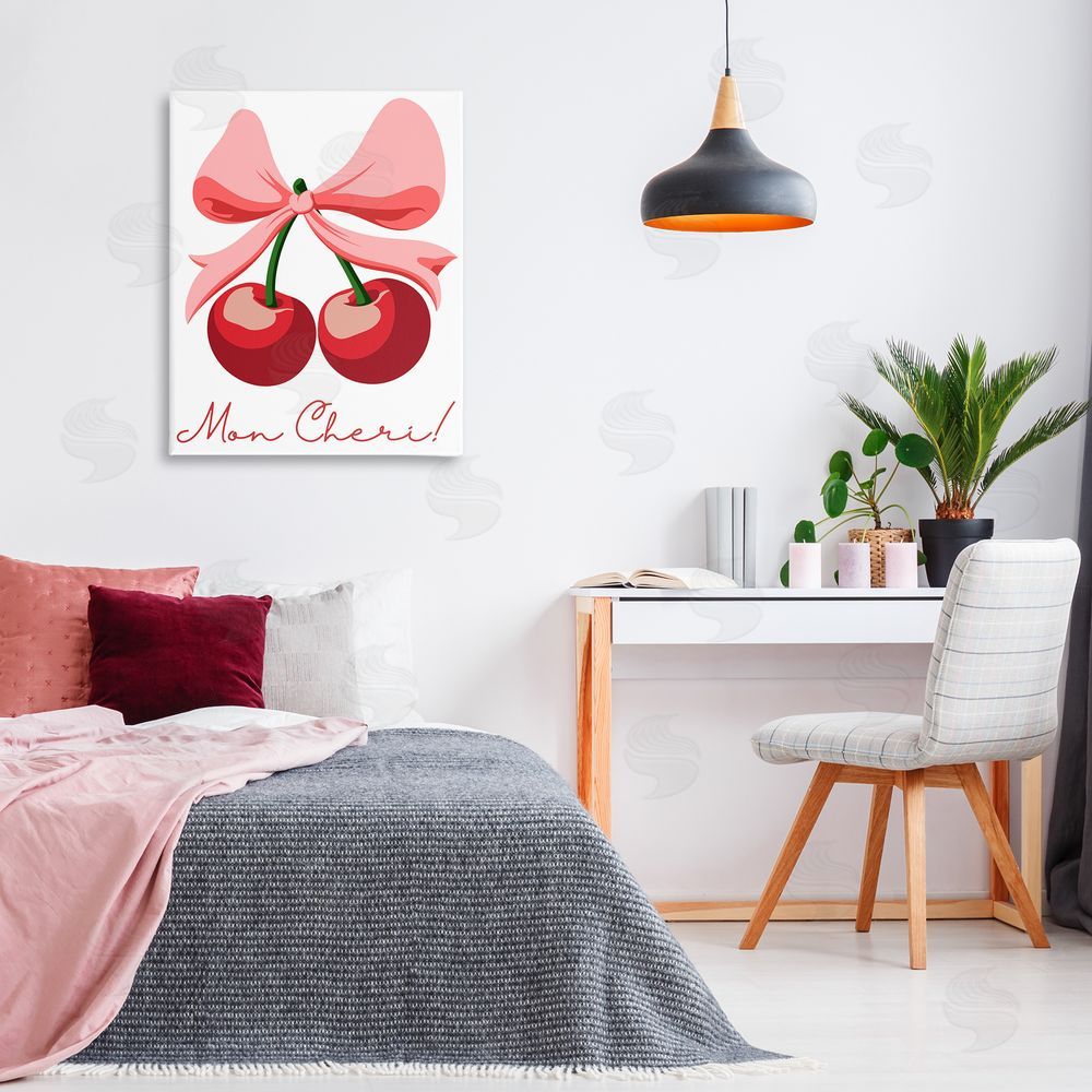 Marcus Prime Mon Cheri Bow Cherries Canvas Art on Wall