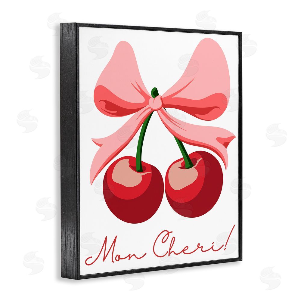 Marcus Prime Mon Cheri Bow Cherries Black Framed Giclee Wall Art Print