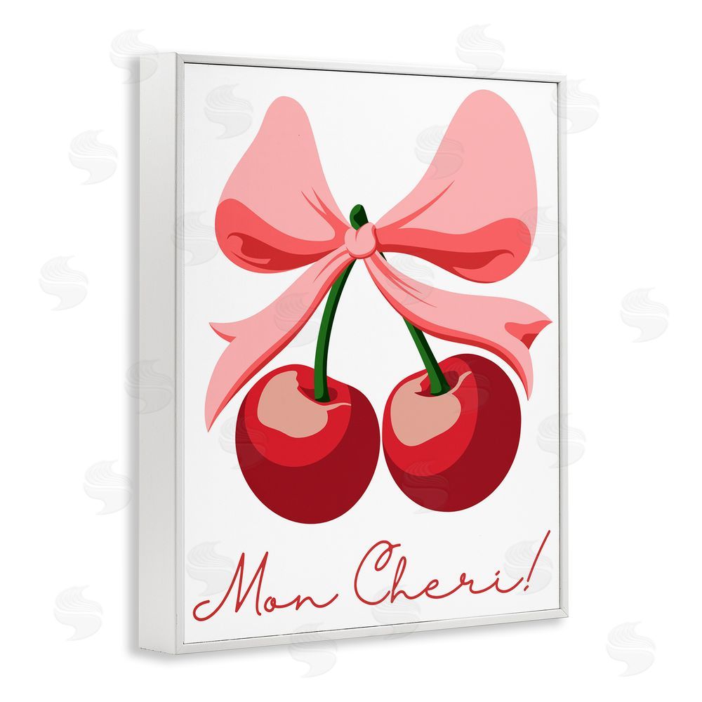 Marcus Prime Mon Cheri Bow Cherries White Framed Giclee Wall Art Print