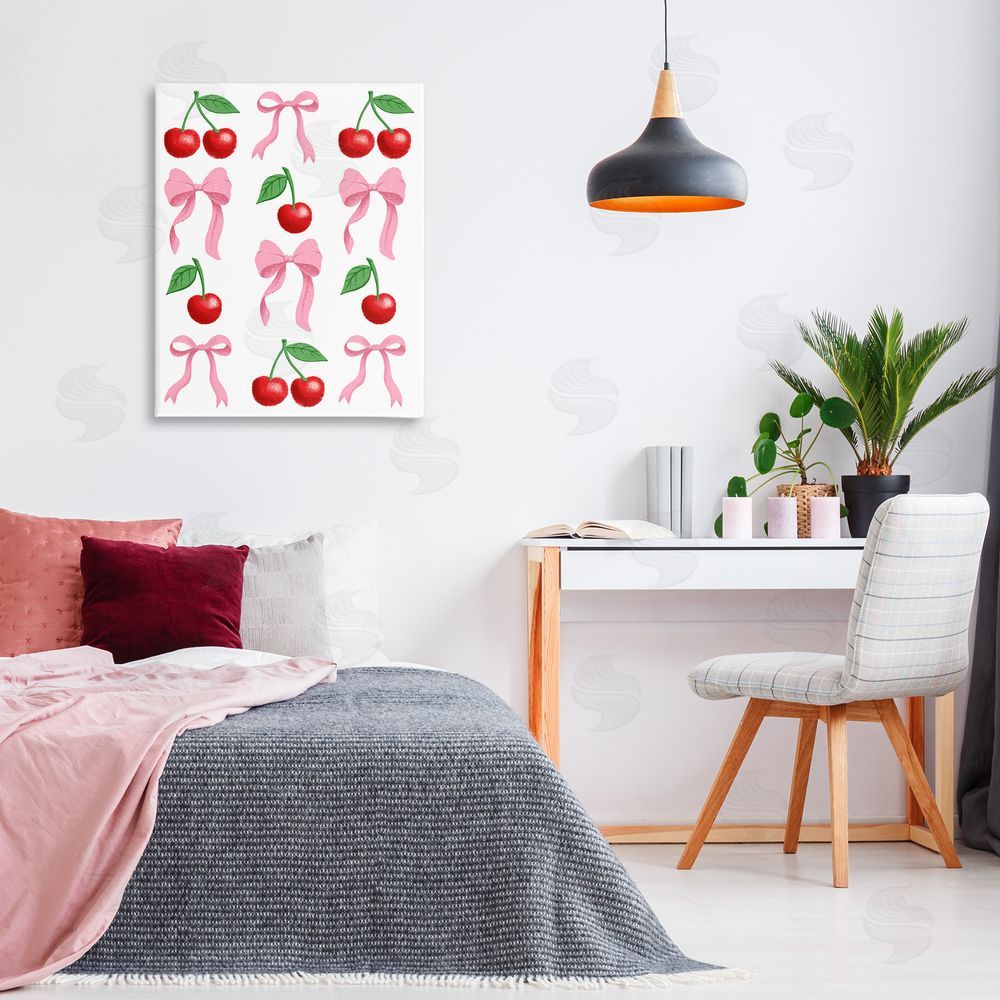Marcus Prime Cherries & Bows Assortment Canvas Art on Wall
