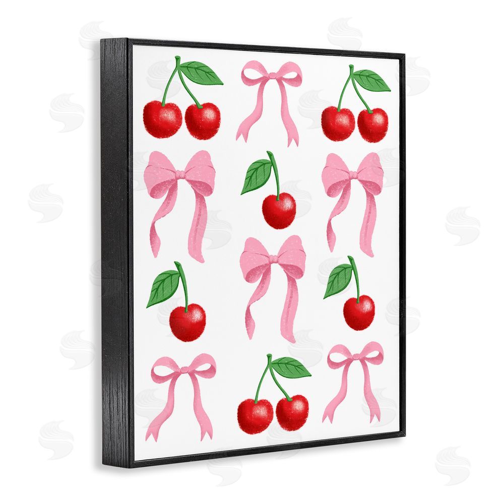 Marcus Prime Cherries & Bows Assortment Black Framed Giclee Wall Art Print