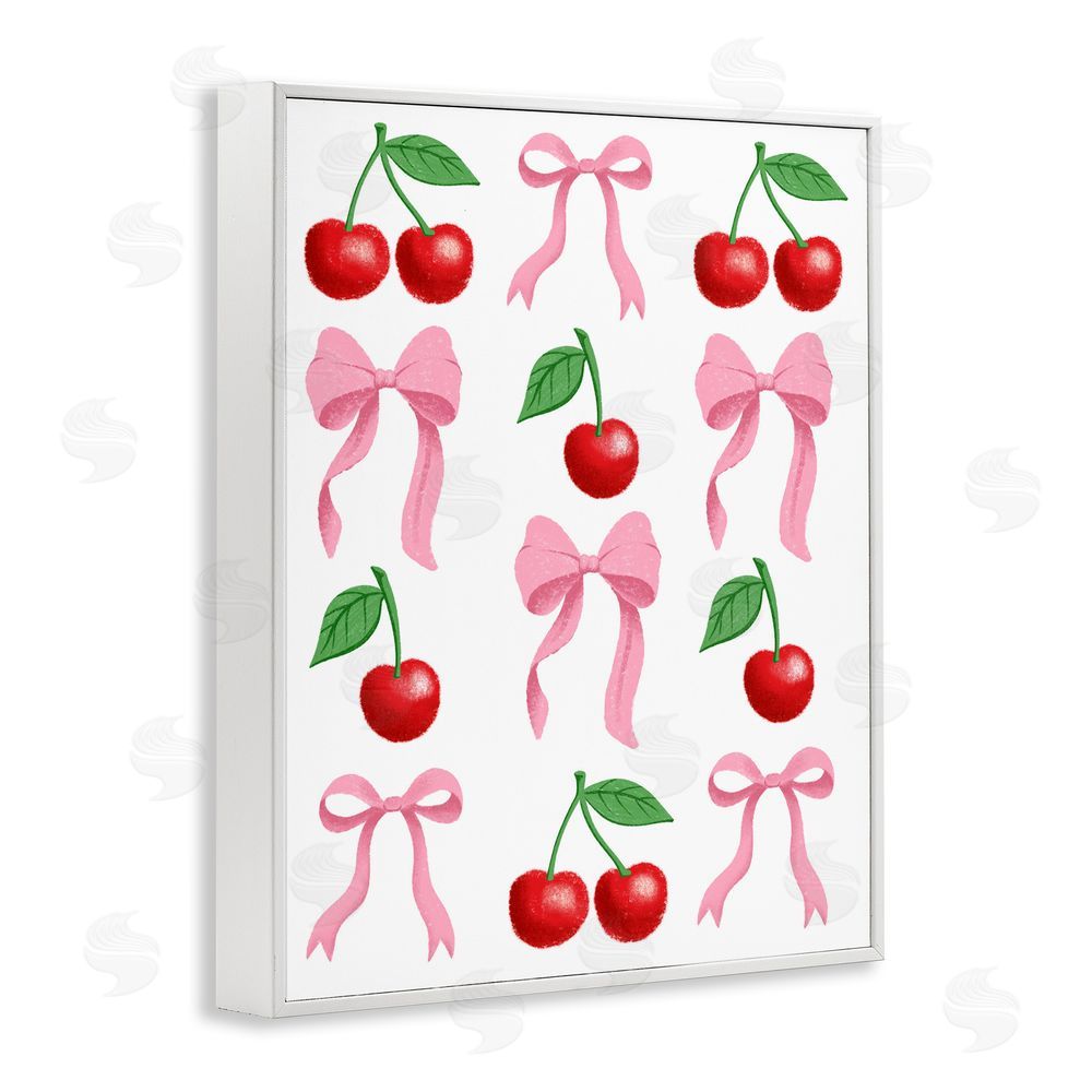 Marcus Prime Cherries & Bows Assortment White Framed Giclee Wall Art Print