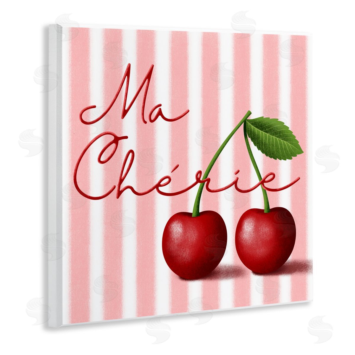 Marcus Prime Ma Cherie Stripes & Cherries Wall Plaque Art Print