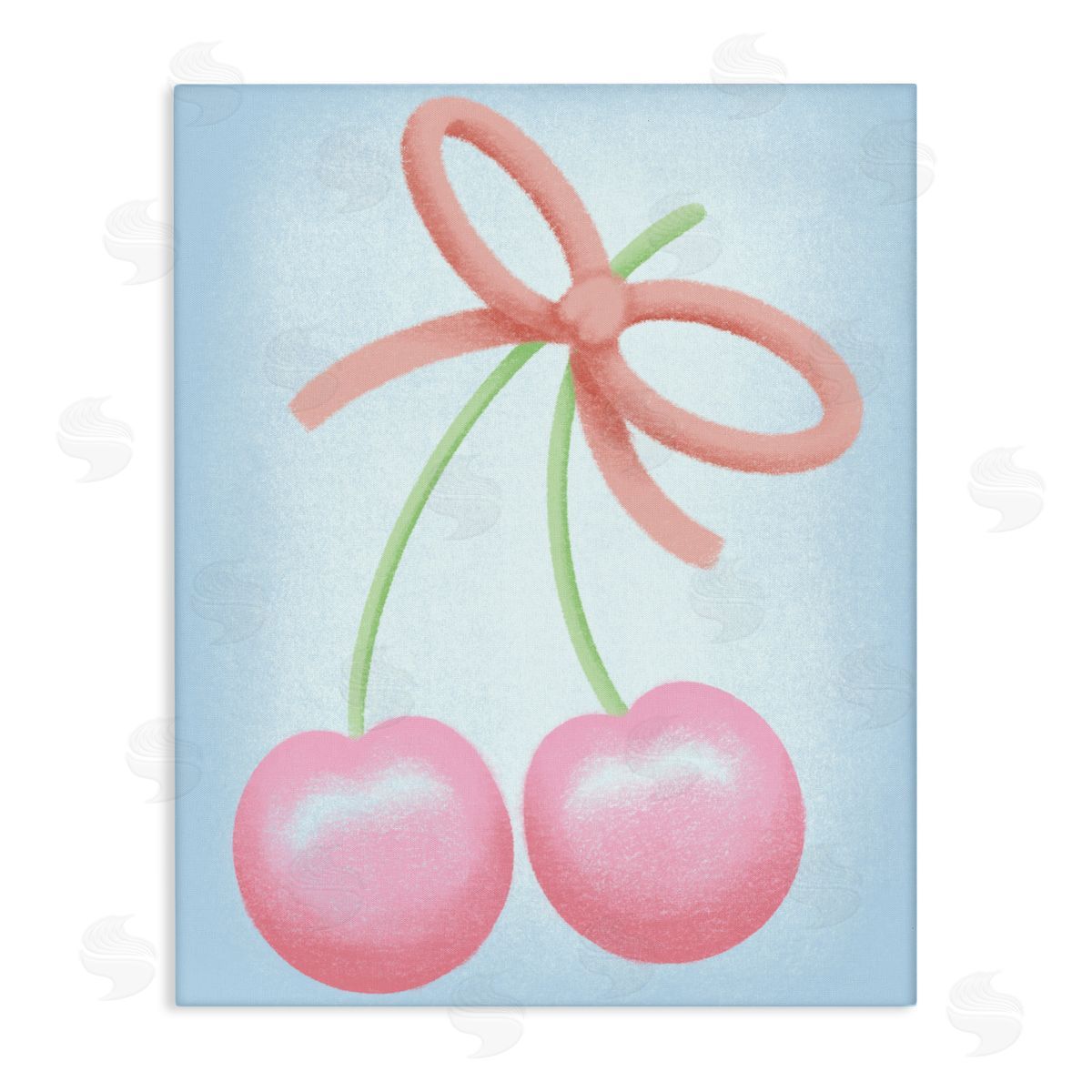 Marcus Prime Cherries And Round Bow Canvas Wall Art Print