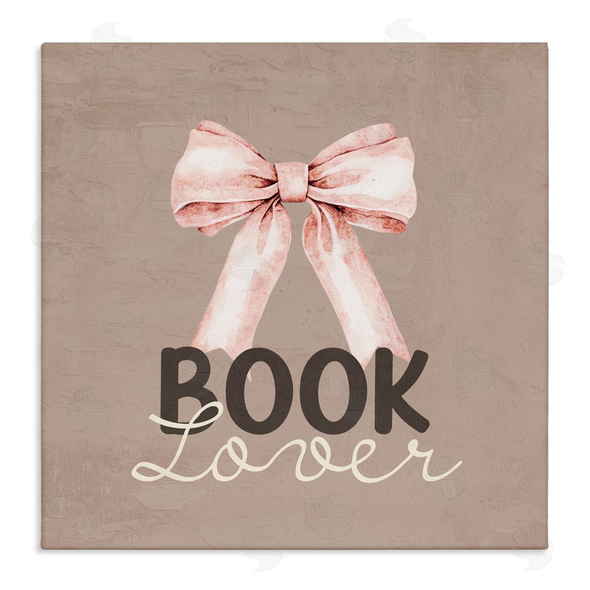 Kim Allen Book Lover with Bow Canvas Wall Art Print