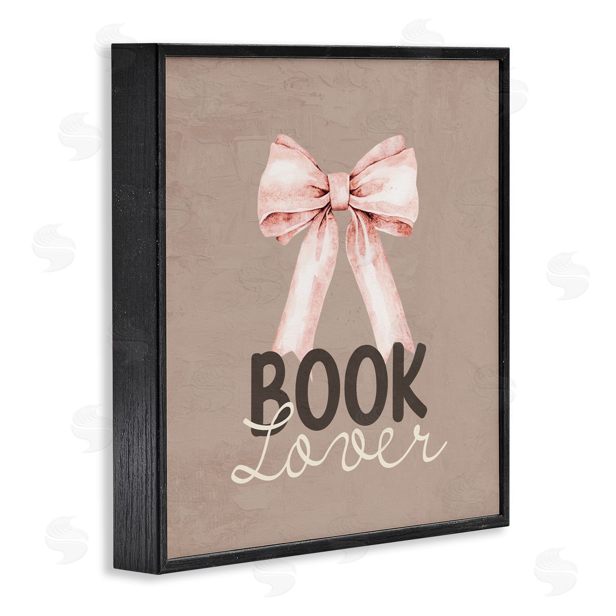 Kim Allen Book Lover with Bow Black Framed Giclee Wall Art Print