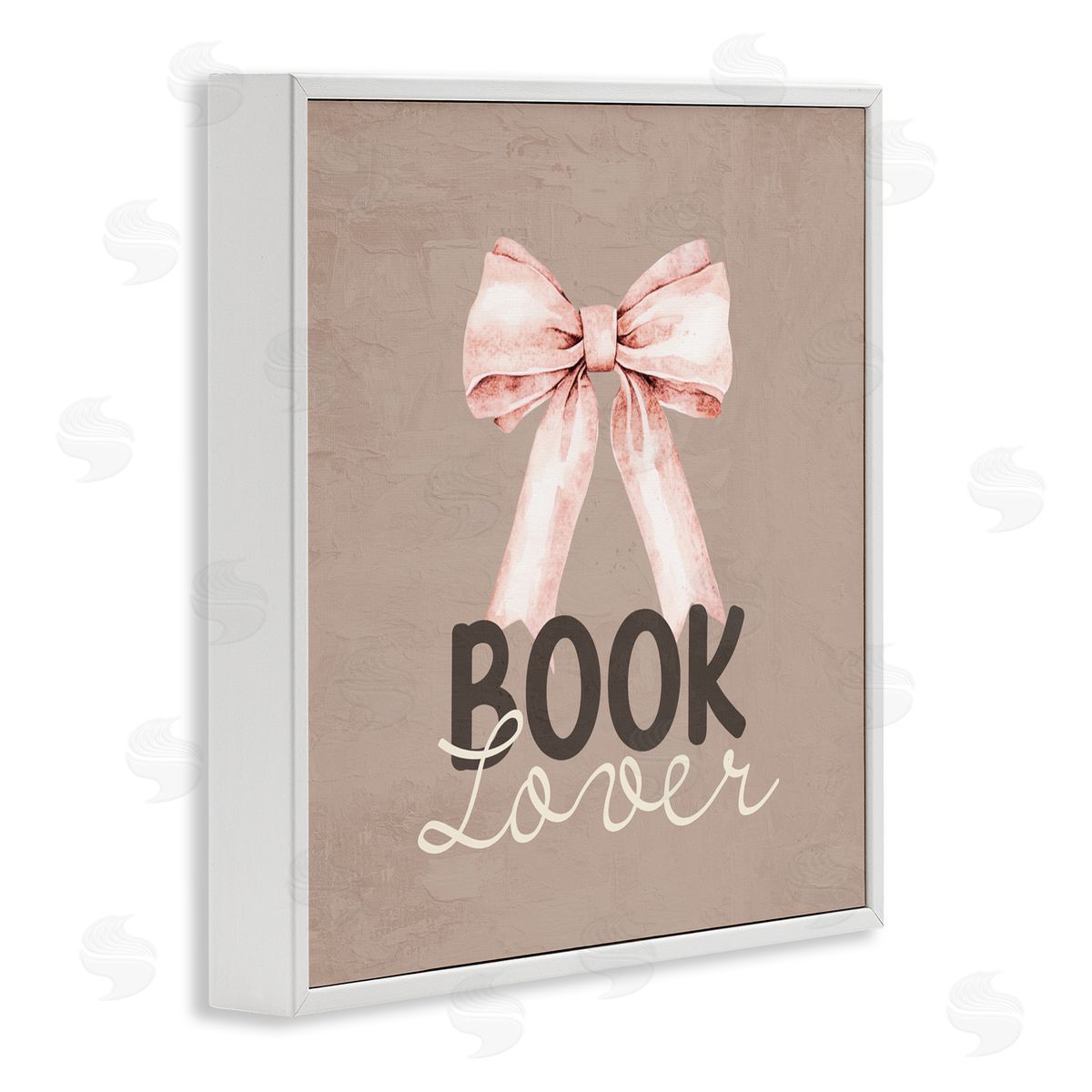 Kim Allen Book Lover with Bow White Framed Giclee Wall Art Print