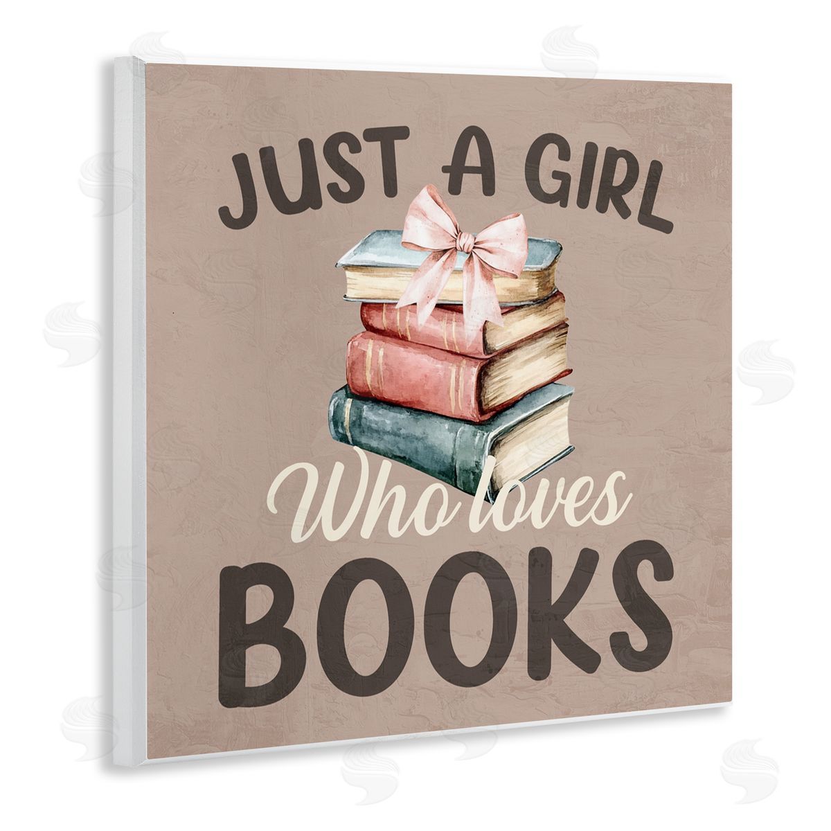 Kim Allen Just A Girl Who Loves Books Wall Plaque Art Print