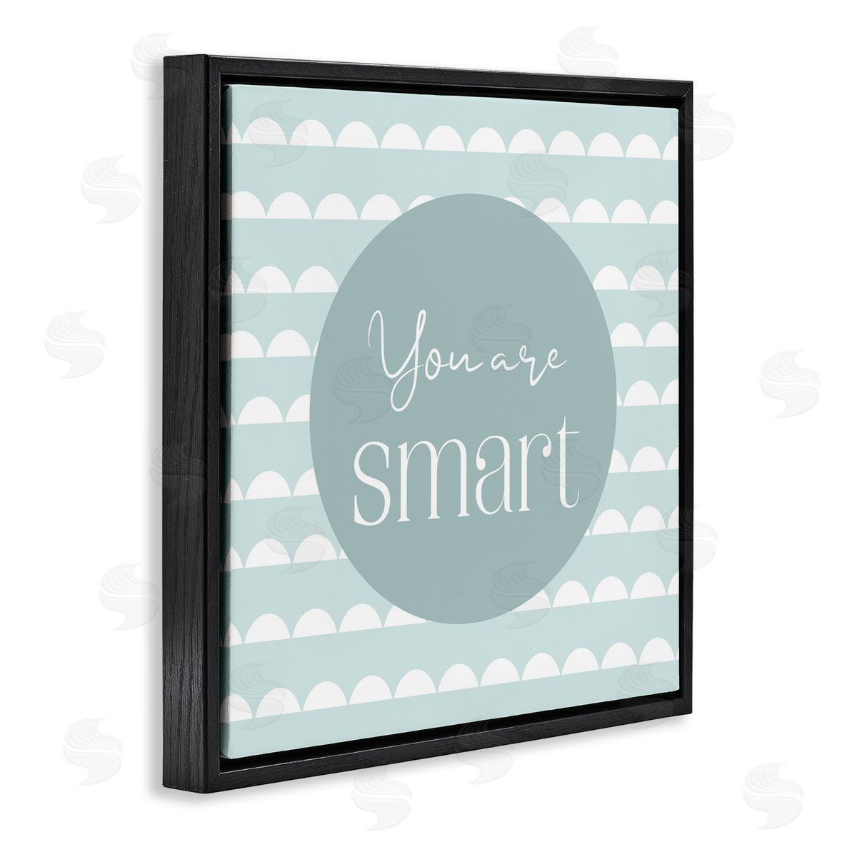 Christine Simpson Art You Are Smart Affirmation Black Floating Frame Canvas Wall Art Print