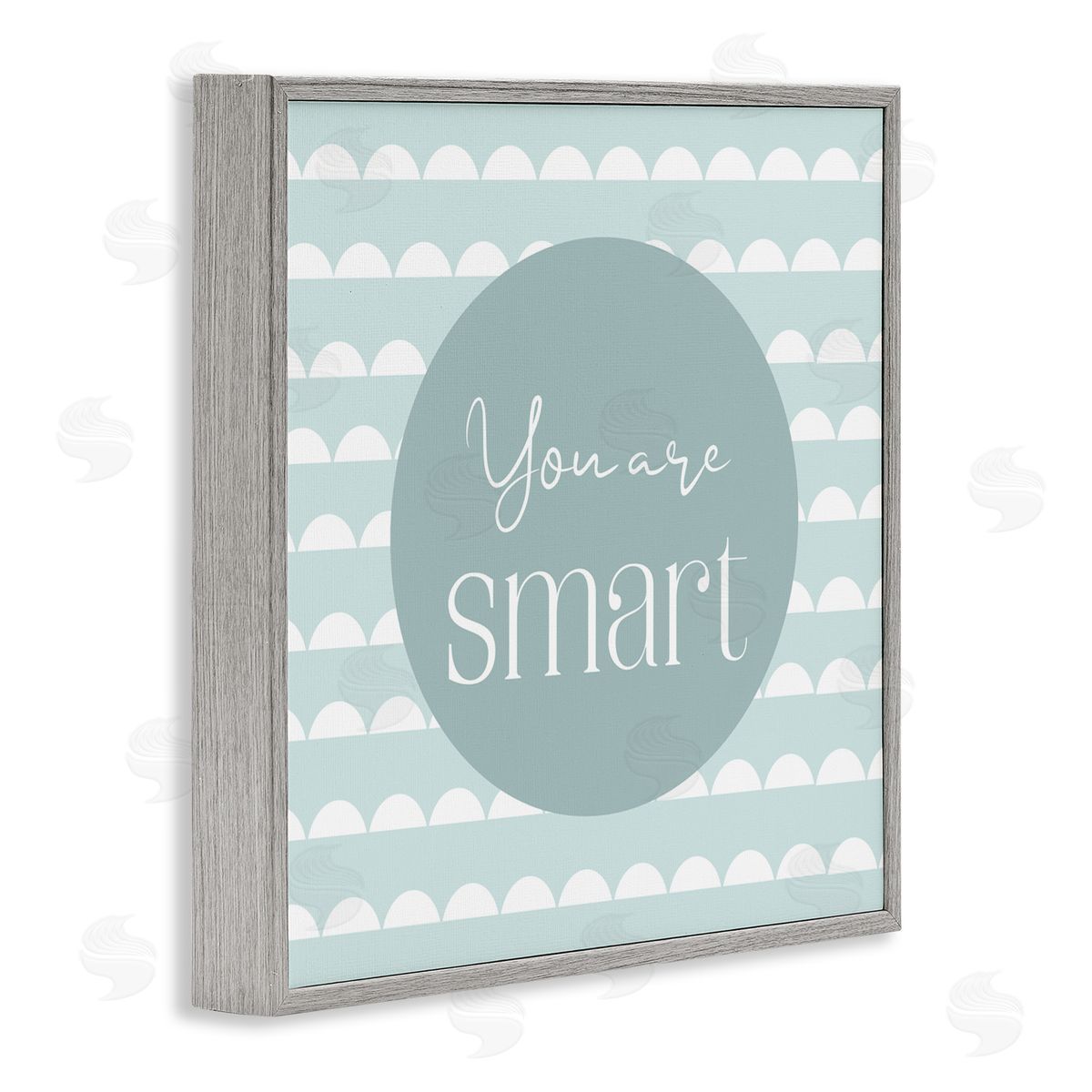 Christine Simpson Art You Are Smart Affirmation Gray Framed Giclee Wall Art Print