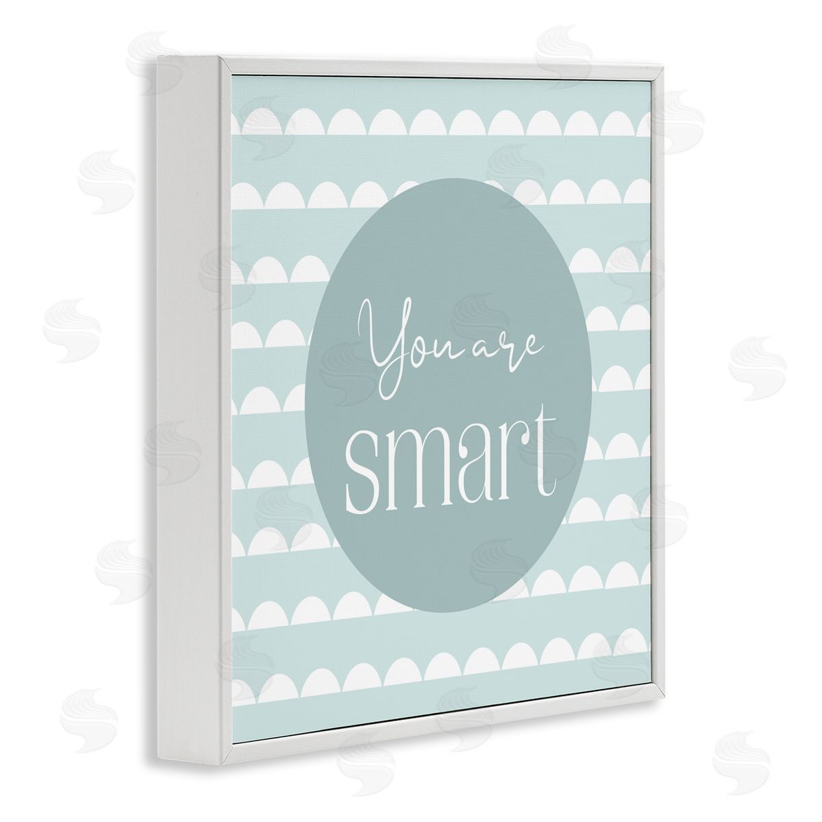 Christine Simpson Art You Are Smart Affirmation White Framed Giclee Wall Art Print