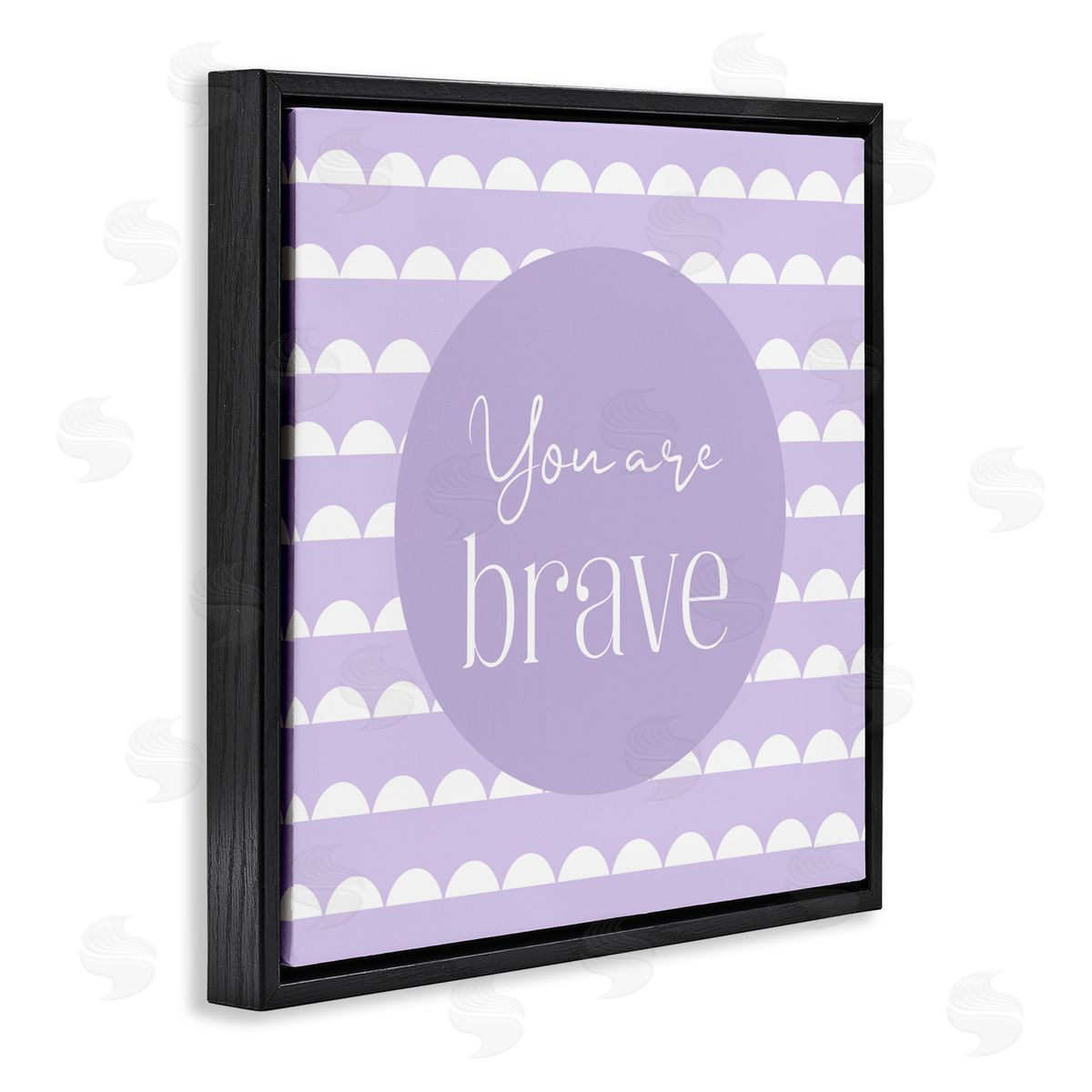 Christine Simpson Art You Are Brave Affirmation Black Floating Frame Canvas Wall Art Print