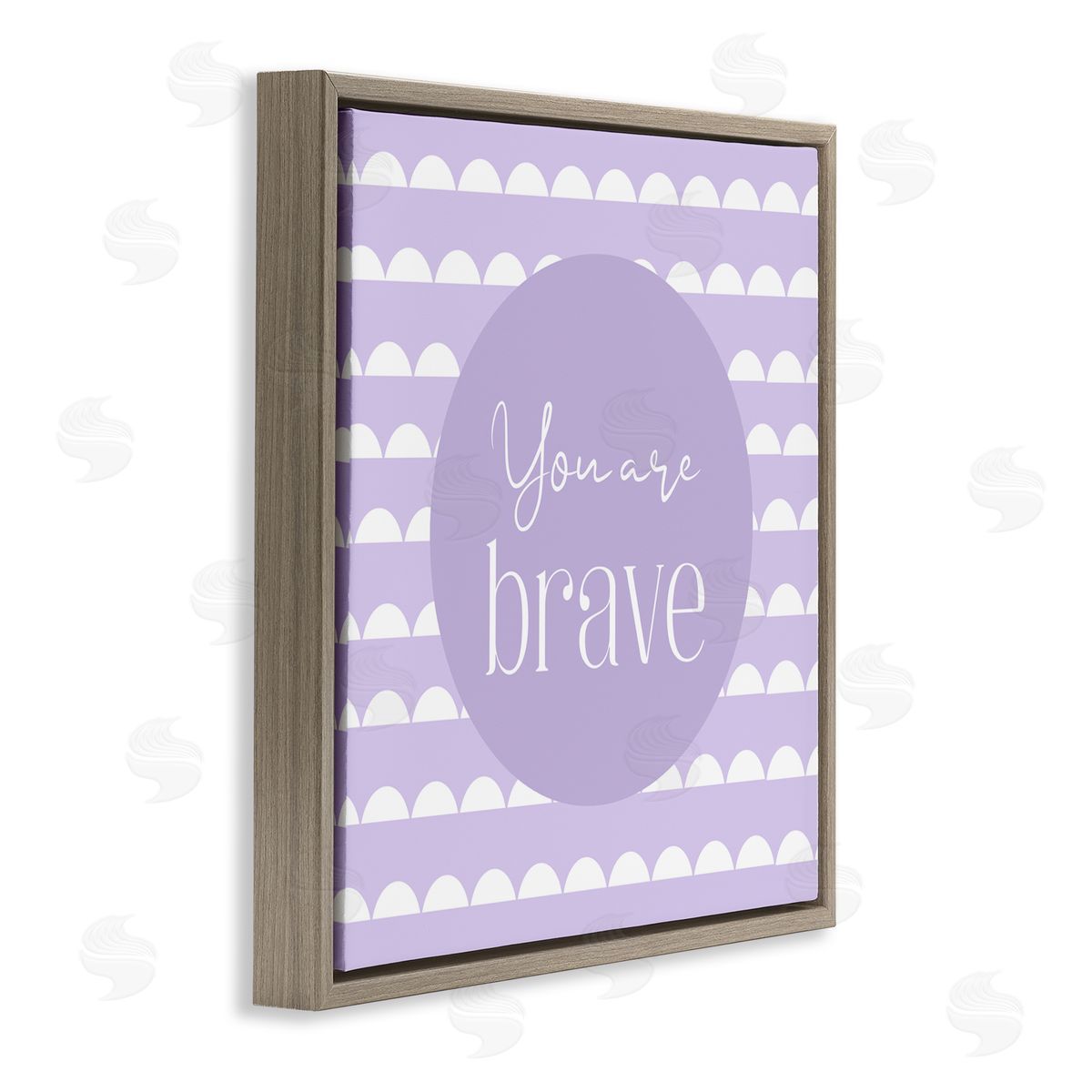 Christine Simpson Art You Are Brave Affirmation Brown Floating Frame Canvas Wall Art Print