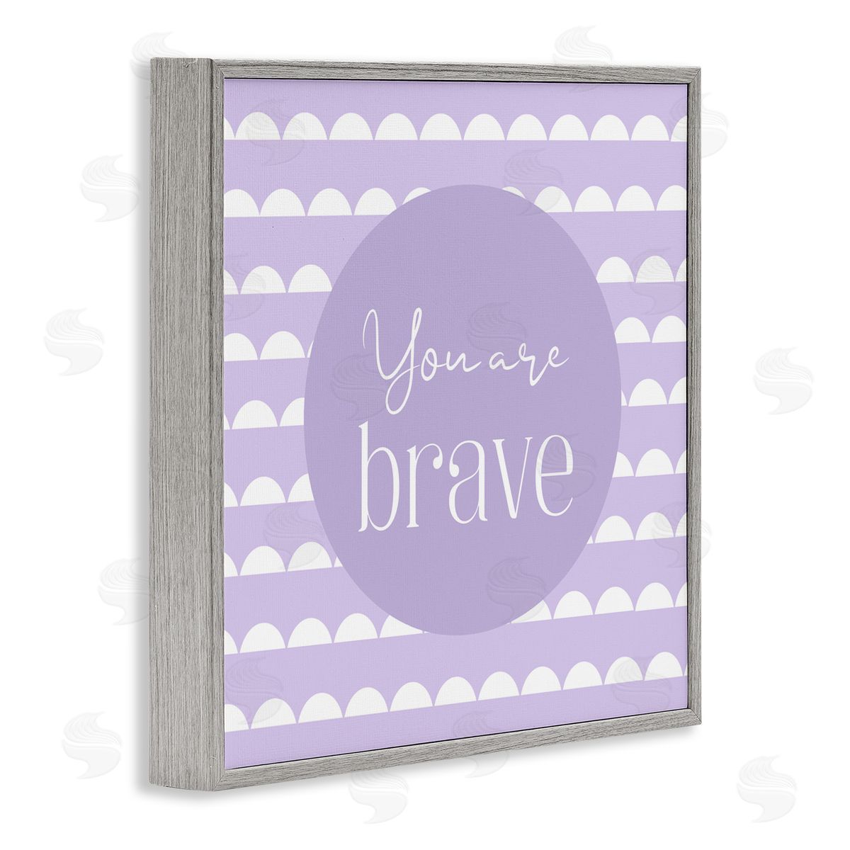 Christine Simpson Art You Are Brave Affirmation Gray Framed Giclee Wall Art Print