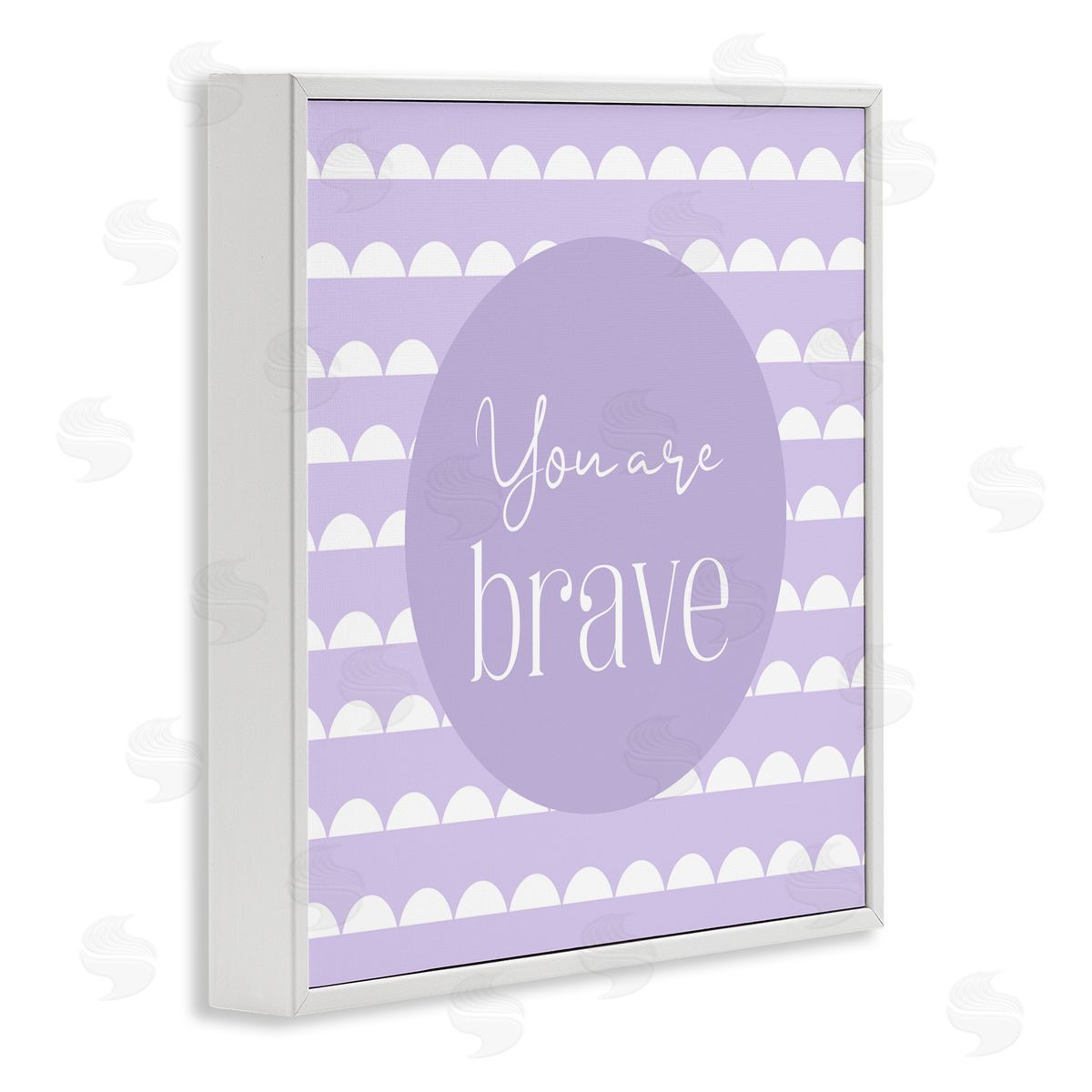 Christine Simpson Art You Are Brave Affirmation White Framed Giclee Wall Art Print
