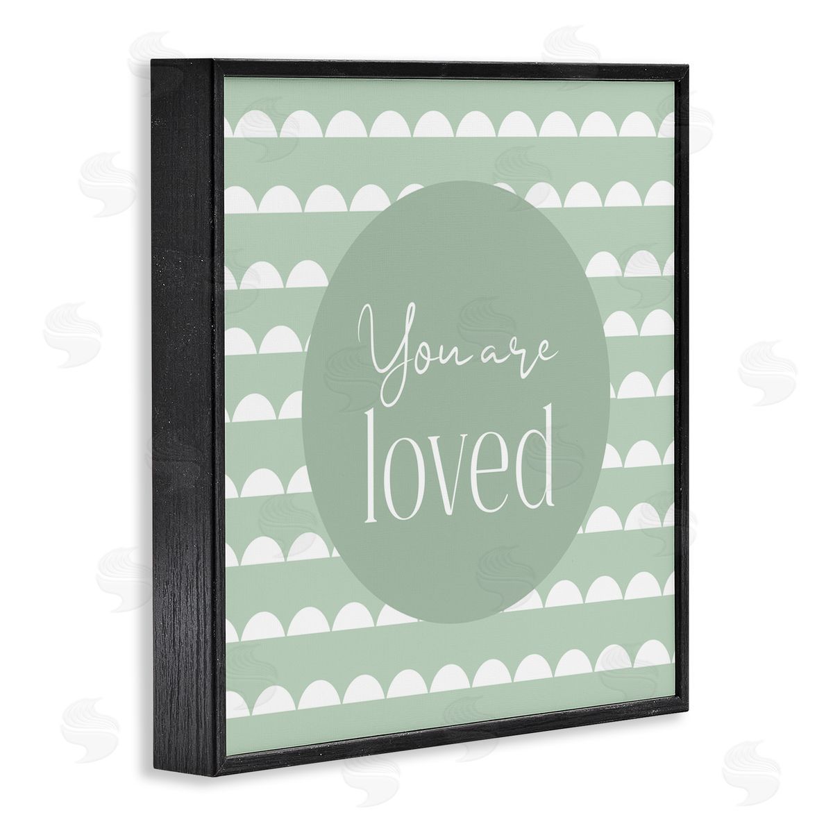 Christine Simpson Art You Are Loved Affirmation Black Framed Giclee Wall Art Print