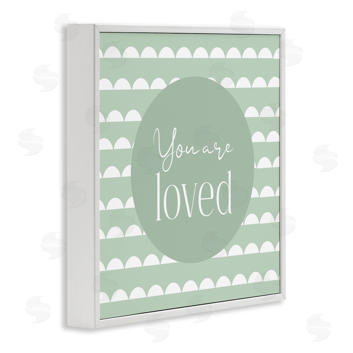 Christine Simpson Art You Are Loved Affirmation White Framed Giclee Wall Art Print