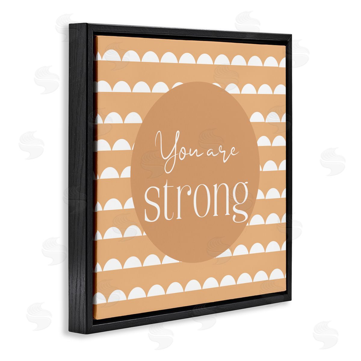 Christine Simpson Art You Are Strong Affirmation Black Floating Frame Canvas Wall Art Print