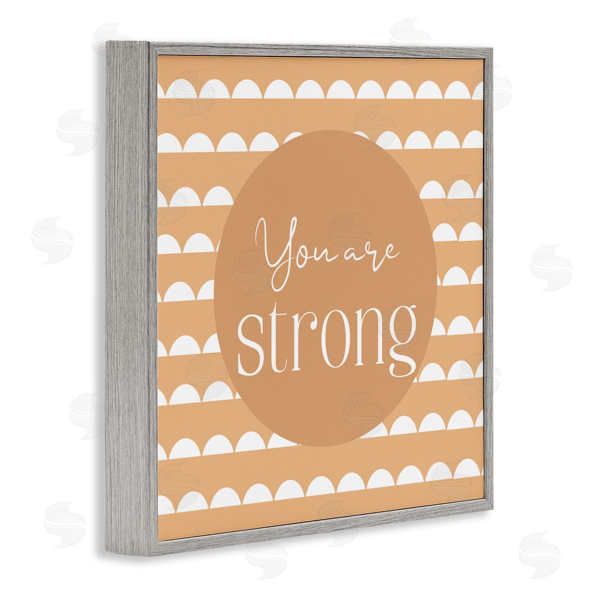 Christine Simpson Art You Are Strong Affirmation Gray Framed Giclee Wall Art Print