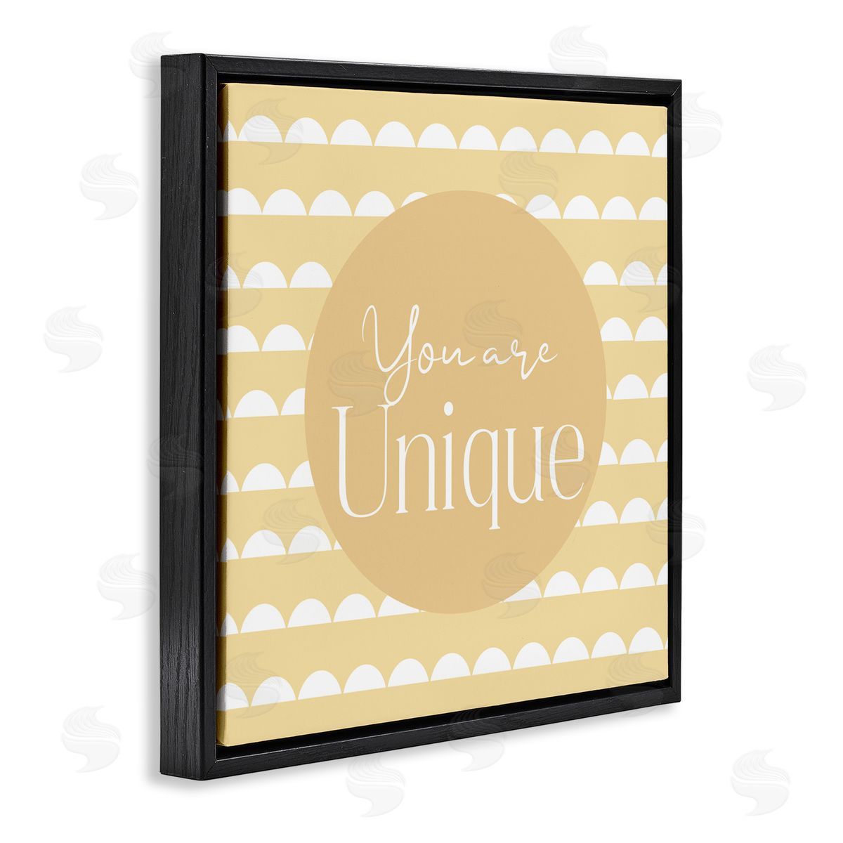 Christine Simpson Art You Are Unique Affirmation Black Floating Frame Canvas Wall Art Print