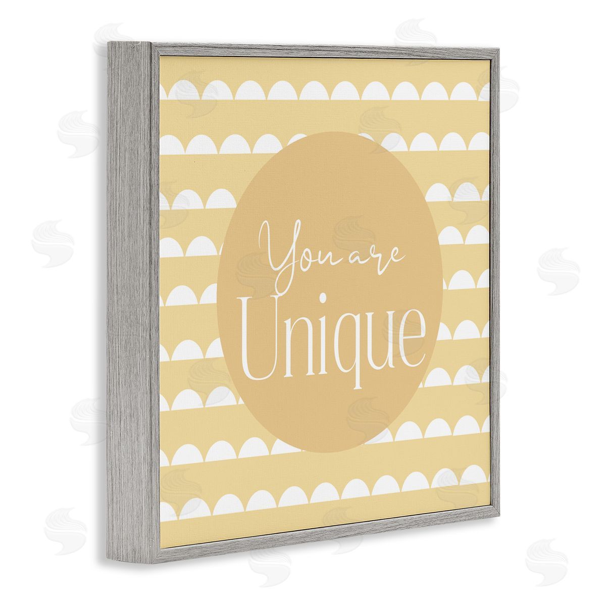 Christine Simpson Art You Are Unique Affirmation Gray Framed Giclee Wall Art Print