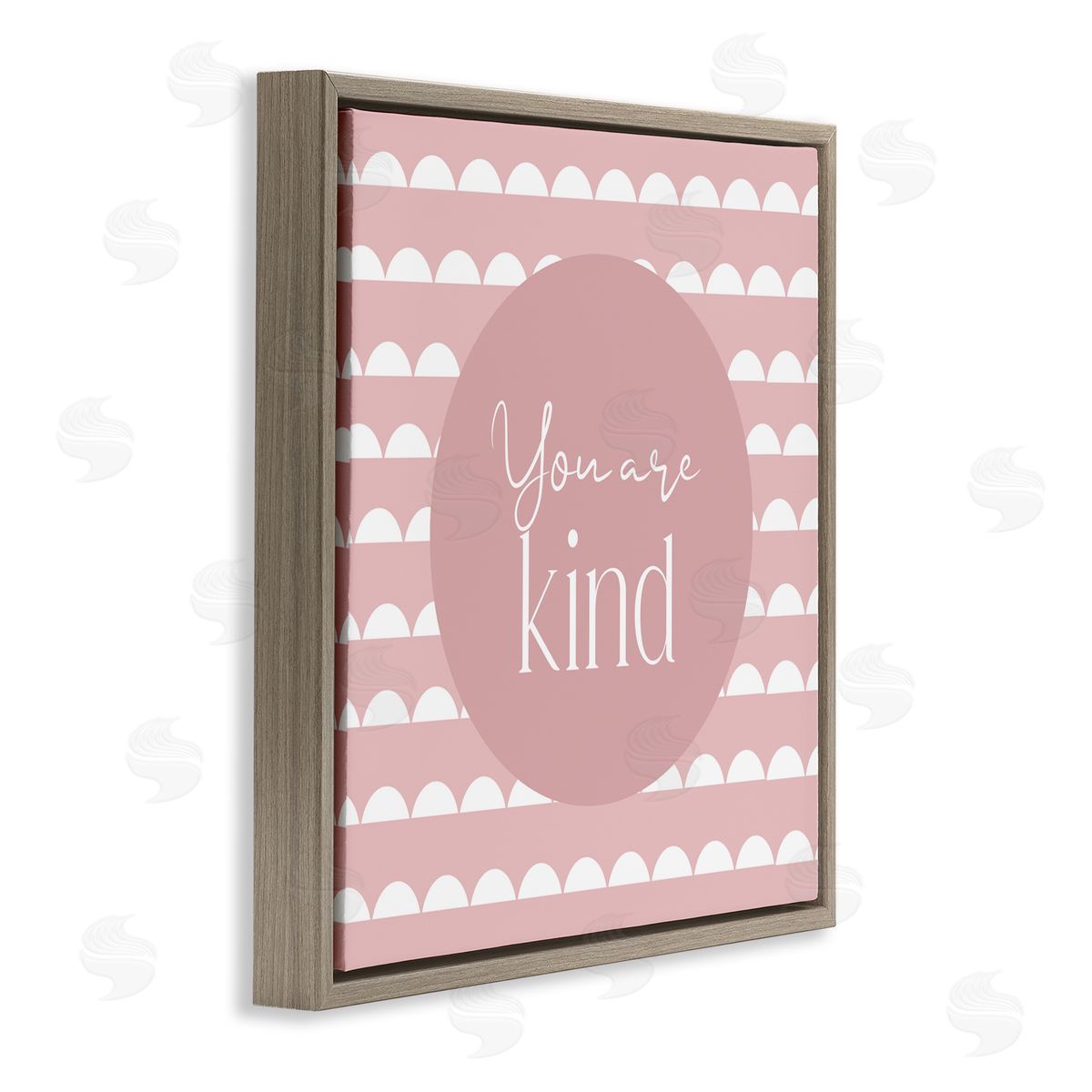 Christine Simpson Art You Are Kind Affirmation Brown Floating Frame Canvas Wall Art Print