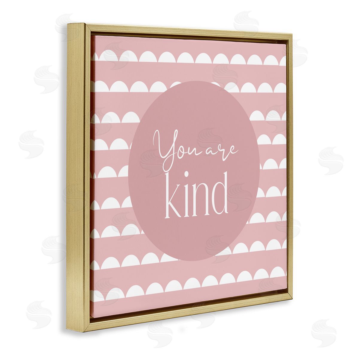 Christine Simpson Art You Are Kind Affirmation Gold Floating Frame Canvas Wall Art Print