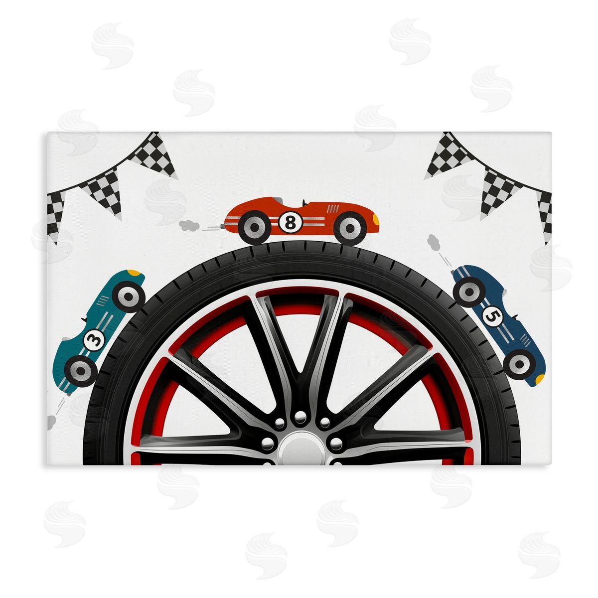 Christine Simpson Art Racing Around Wheel Canvas Wall Art Print